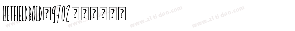 HetfieldBold-97o2字体转换