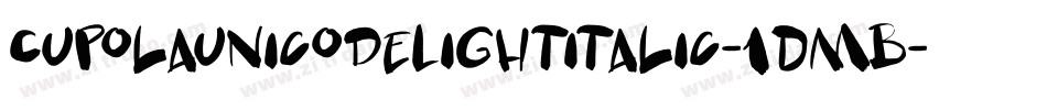 CupolaunicodeLightitalic-1DmB字体转换