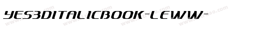 Yes3DitalicBook-lEww字体转换