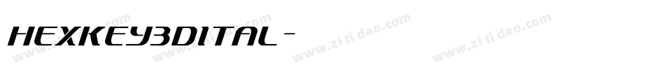 hexkey3dital字体转换