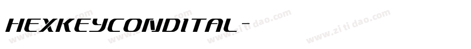 hexkeycondital字体转换