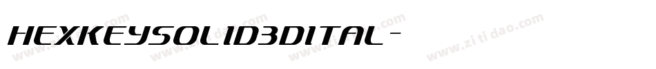 hexkeysolid3dital字体转换