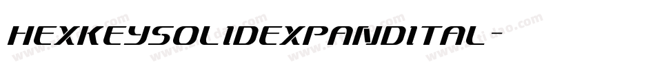 hexkeysolidexpandital字体转换