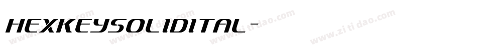 hexkeysolidital字体转换