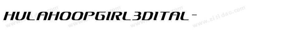 hulahoopgirl3dital字体转换