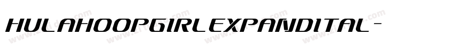 hulahoopgirlexpandital字体转换