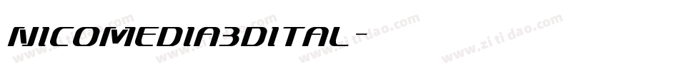 nicomedia3dital字体转换