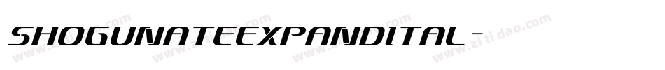 shogunateexpandital字体转换
