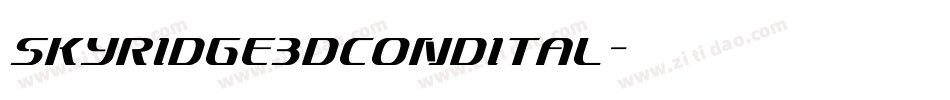 skyridge3dcondital字体转换