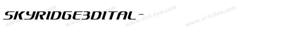 skyridge3dital字体转换