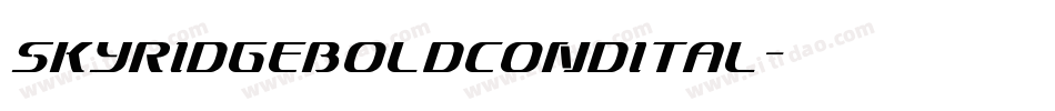 skyridgeboldcondital字体转换