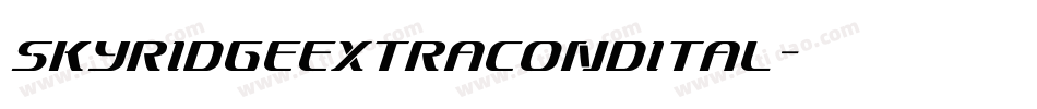 skyridgeextracondital字体转换