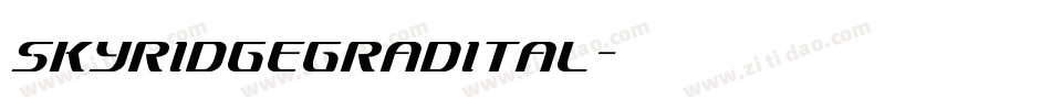 skyridgegradital字体转换
