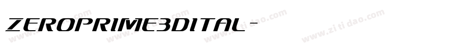 zeroprime3dital字体转换