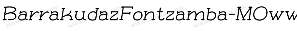 BarrakudazFontzamba-MOww字体转换