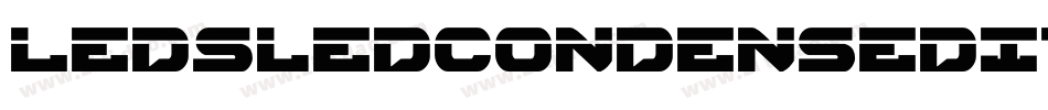 LedSledCondensedItalic-nPlO字体转换
