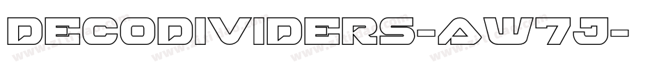 Decodividers-aW7J字体转换