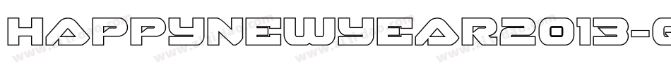 Happynewyear2013-q84q字体转换