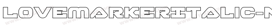 LoveMarkerItalic-nw84字体转换