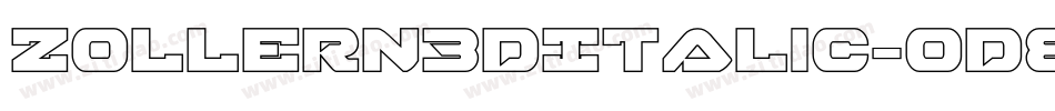 Zollern3DItalic-oD84字体转换