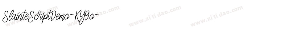 SlainteScriptDemo-KY9o字体转换 SlainteScriptDemo-KY9o字体转换