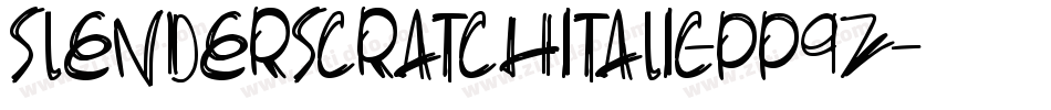 SlenderscratchItalic-pP9Z字体转换