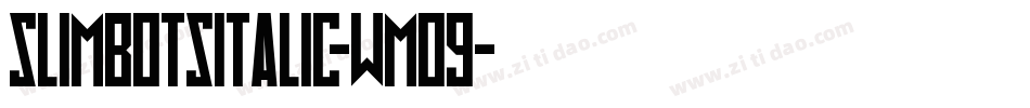 SlimbotsItalic-wM09字体转换