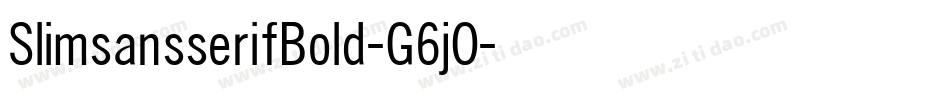 SlimsansserifBold-G6jO字体转换