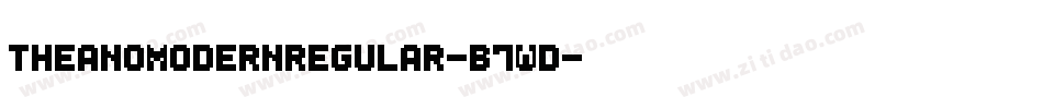 TheanoModernRegular-B7Wd字体转换