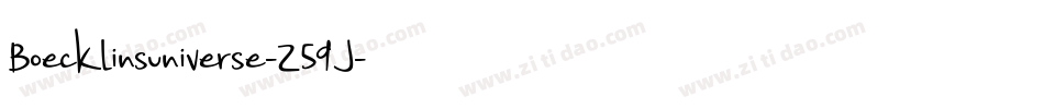 Boecklinsuniverse-Z59J字体转换