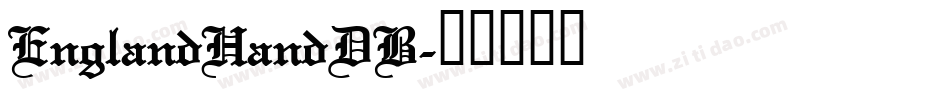 EnglandHandDB字体转换