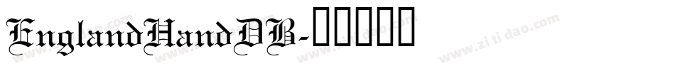 EnglandHandDB字体转换