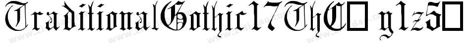 TraditionalGothic17ThC-y1z5字体转换