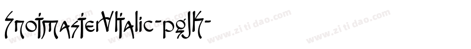 SnotmasterVItalic-pgJK字体转换