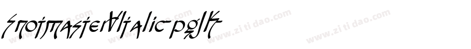 SnotmasterVItalic-pgJK字体转换