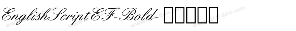 EnglishScriptEF-Bold字体转换
