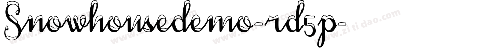 Snowhousedemo-rd5p字体转换