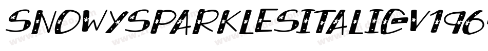 SnowySparklesItalic-V196字体转换
