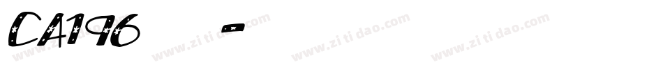 ca196字体字体转换