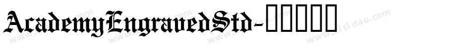 AcademyEngravedStd字体转换