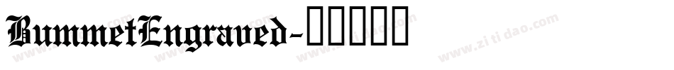BummetEngraved字体转换