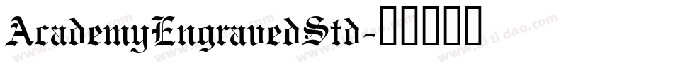 AcademyEngravedStd字体转换