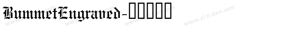 BummetEngraved字体转换
