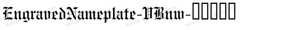 EngravedNameplate-VBnw字体转换