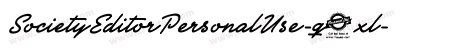 SocietyEditorPersonalUse-q6xl字体转换