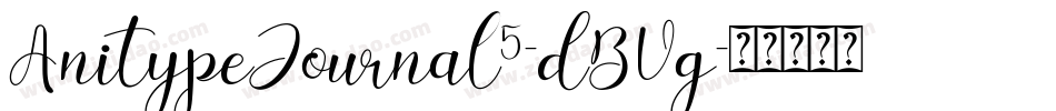 AnitypeJournal5-dBVg字体转换