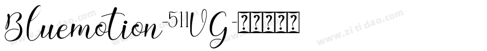 Bluemotion-511VG字体转换