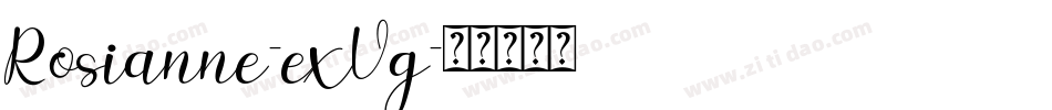Rosianne-exVg字体转换