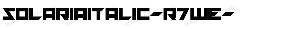 SolariaItalic-R7We字体转换