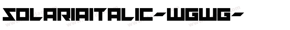 SolariaItalic-WGWG字体转换